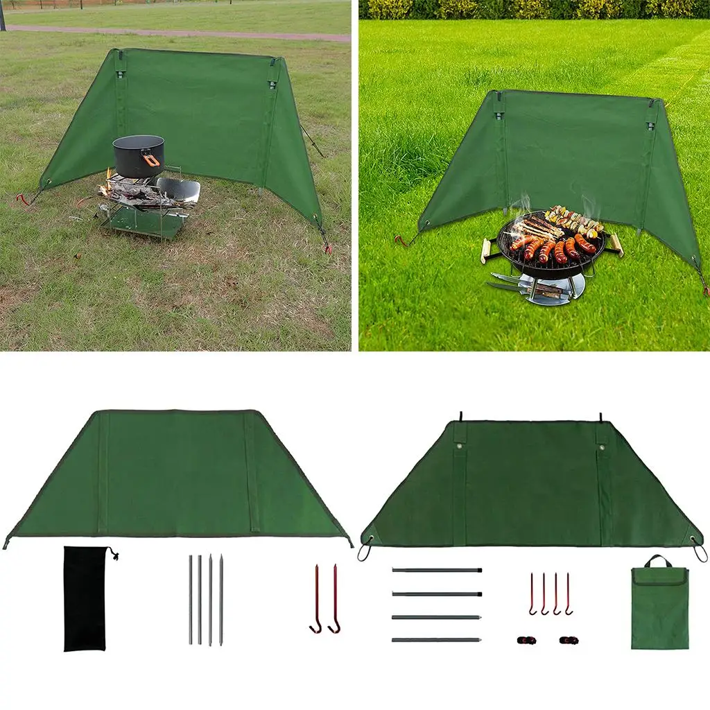 Outdoor Camping Windscreen Windscreen Canvas Sidewall Curtain Screen Windsn  Windshield Portable Camping Stove Foldable