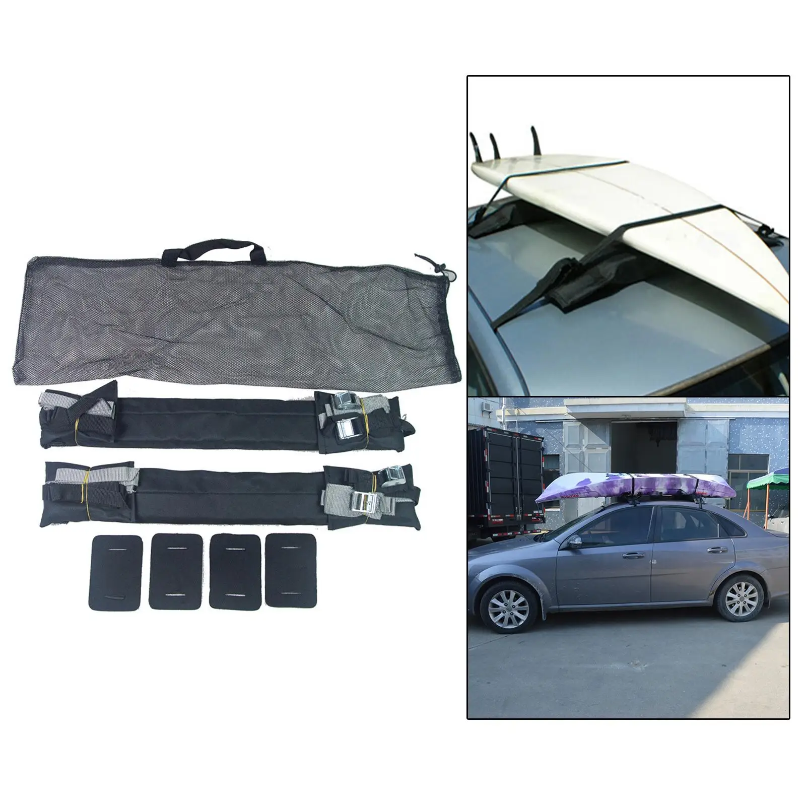 Heavy Duty Luggage Carrier Cross Bar Car Soft Roof Rack Pads for Kayak Canoe