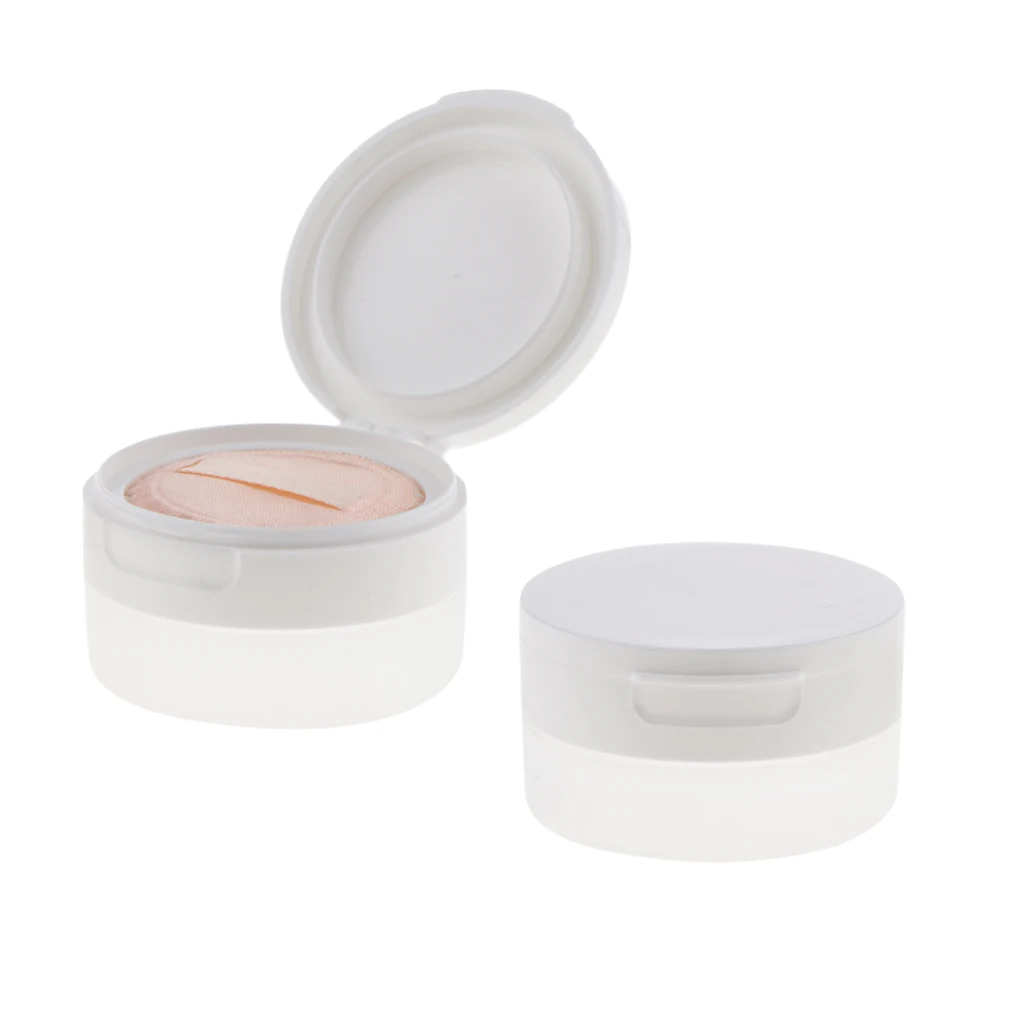 2Pcs Empty Foundation Make-up Cosmetic Bottle   Container 50g -Transparent/White