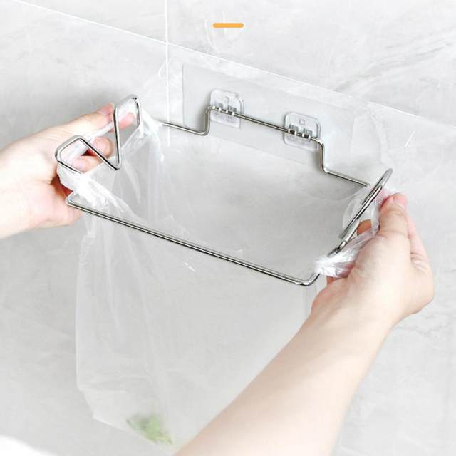 Voss Garbage Bag Storage Box Seamless Wall Mounted Plastic Garbage Bag Storage Box Kitchen Sundries Plastic Bag Organizer Box