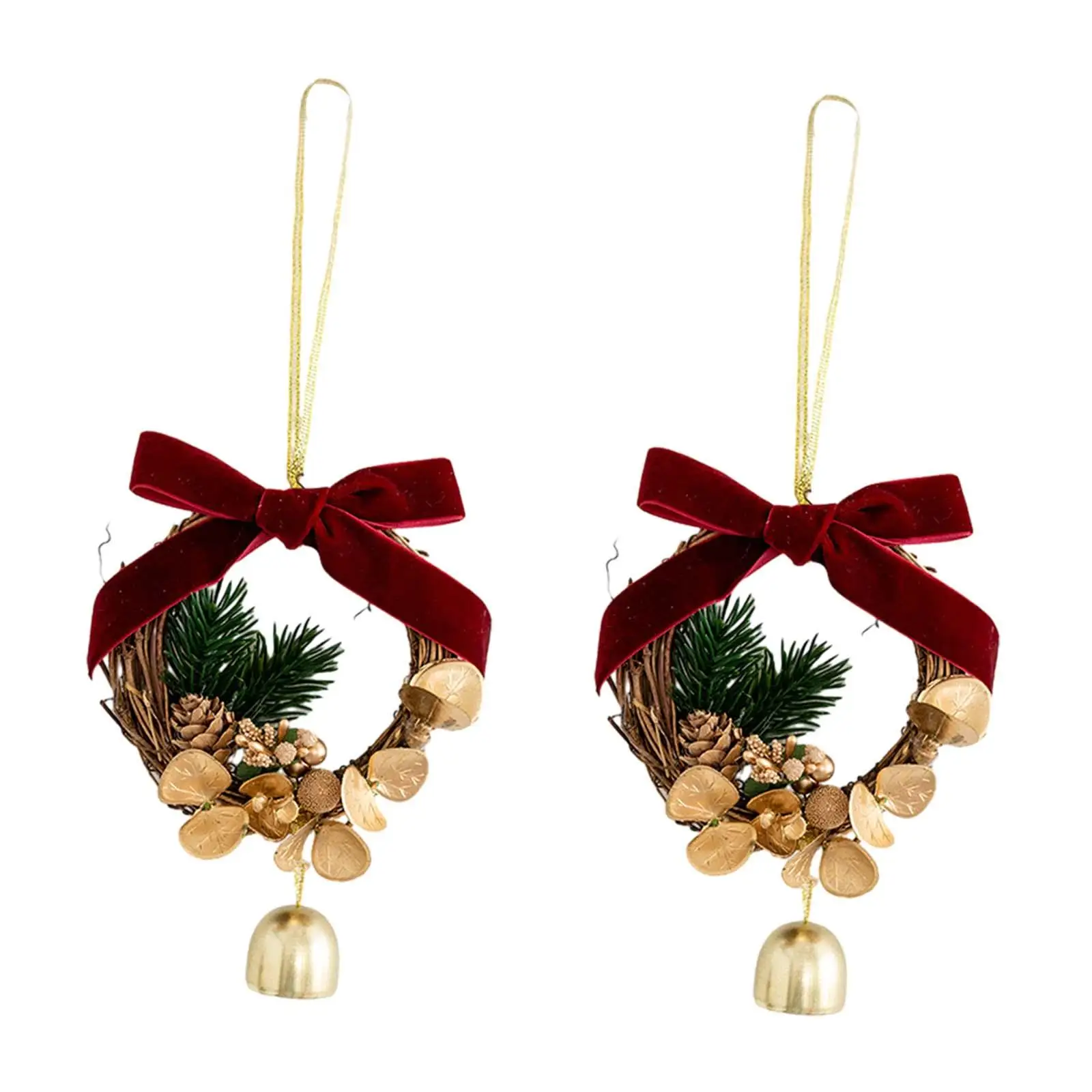 Mini Christmas Wreath Cabinet Wreaths for Chairs Christmas Party Holiday