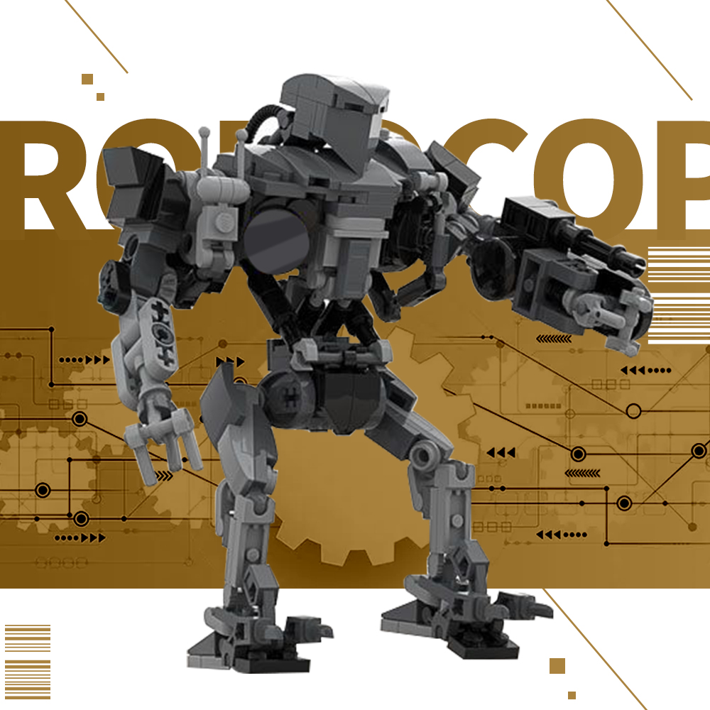 Конструктор gobrick MOC RoboCoped 1990 Caine, зло, киборг, набор  строительных блоков с гравировкой, персонажи фильма, механические кирпичи,  игрушки для детей | AliExpress