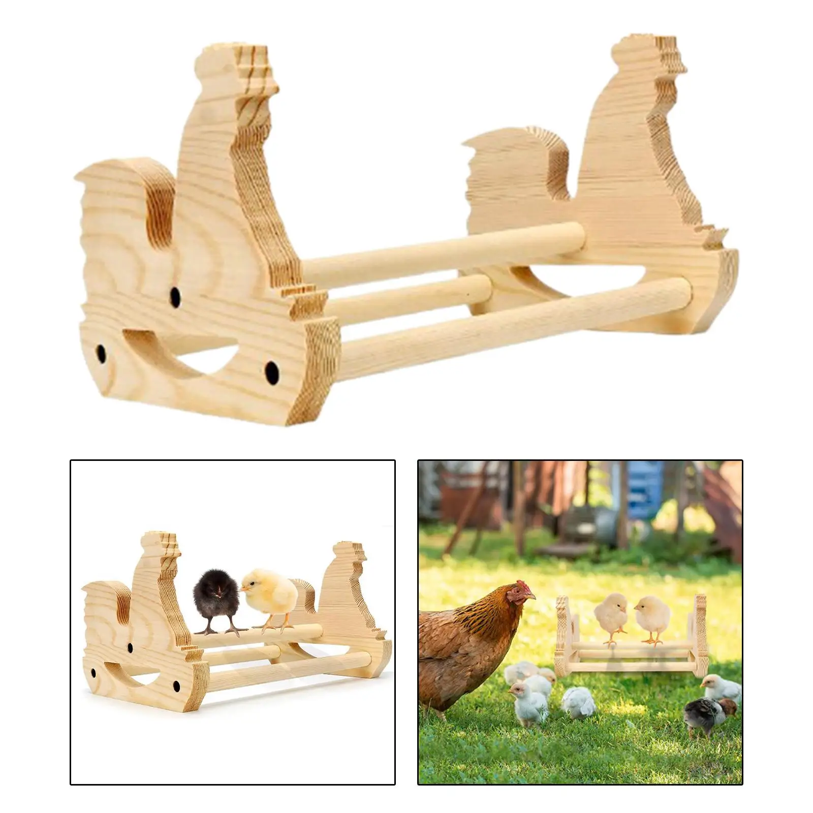 Wood Chick Perch Accessories Exercise Holder Resting Supplies Bird Stand