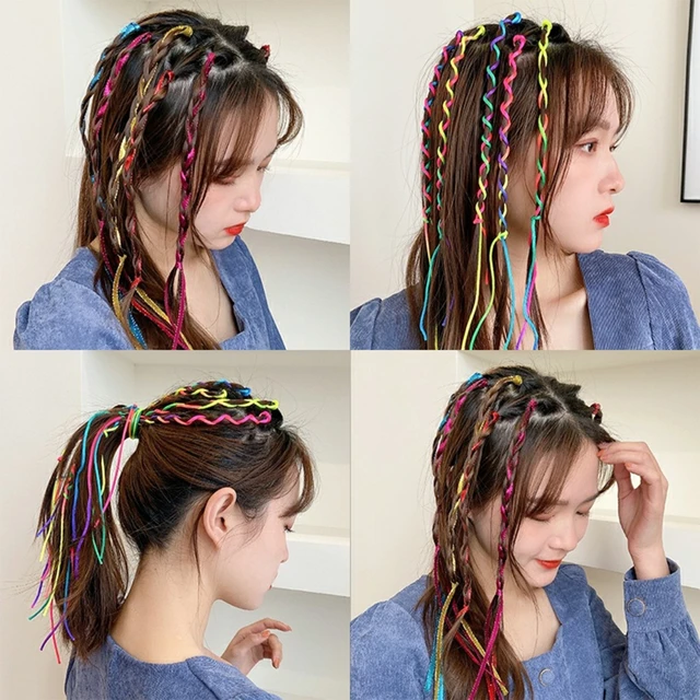LVHAN Hair Wire Harness Colored String Glitter Extensions for Braids  Dazzling Extensions Hippie Accessories Women's Headwear - AliExpress