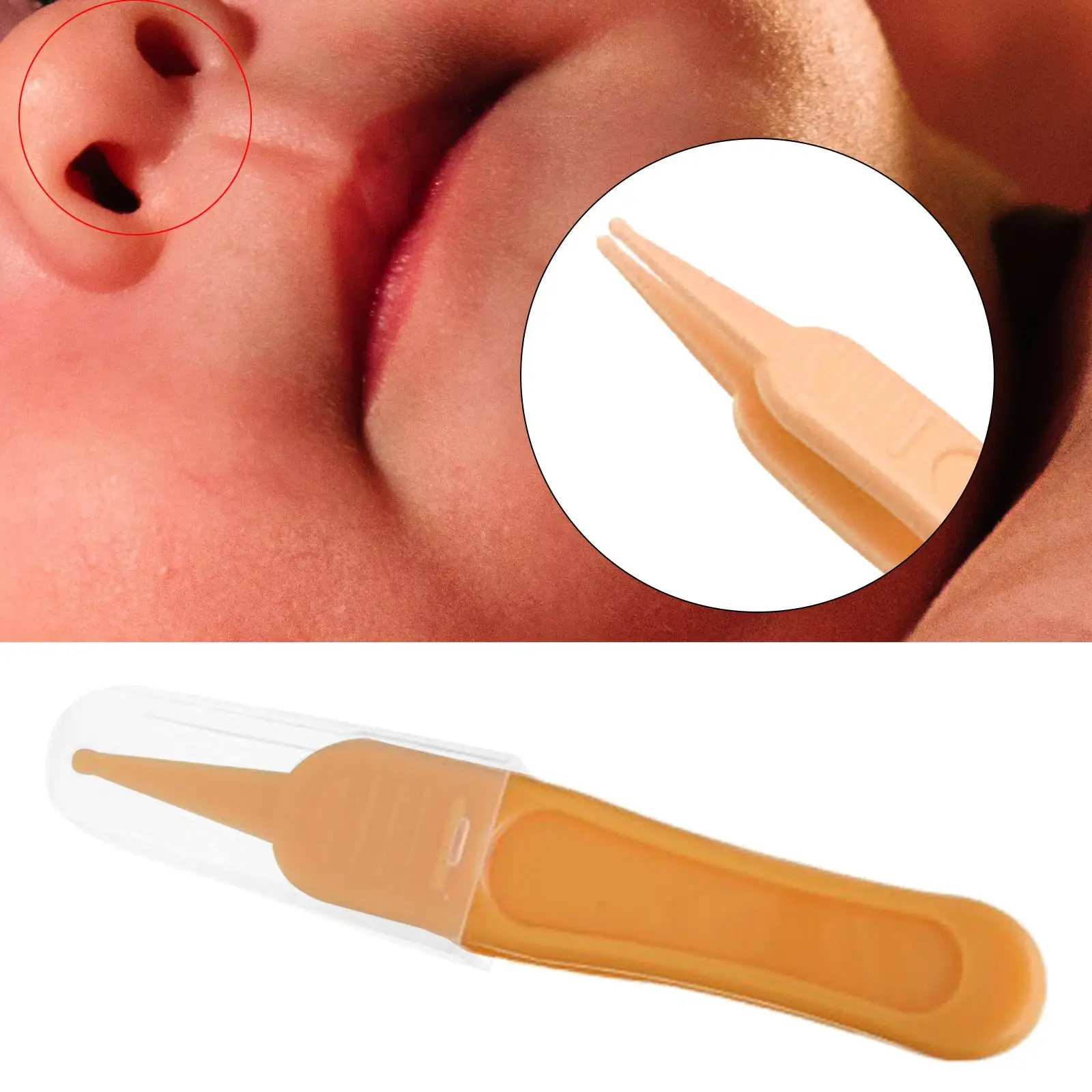 Baby Care Nose Tweezers Booger Nipper Cleaner Ear Nose Navel Clean Tweezers
