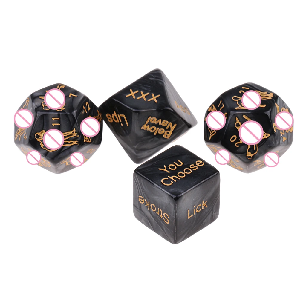 4x Saucy Adult Naughty Dice Sex Position Party Romatic Sex Aid Throwing Dice