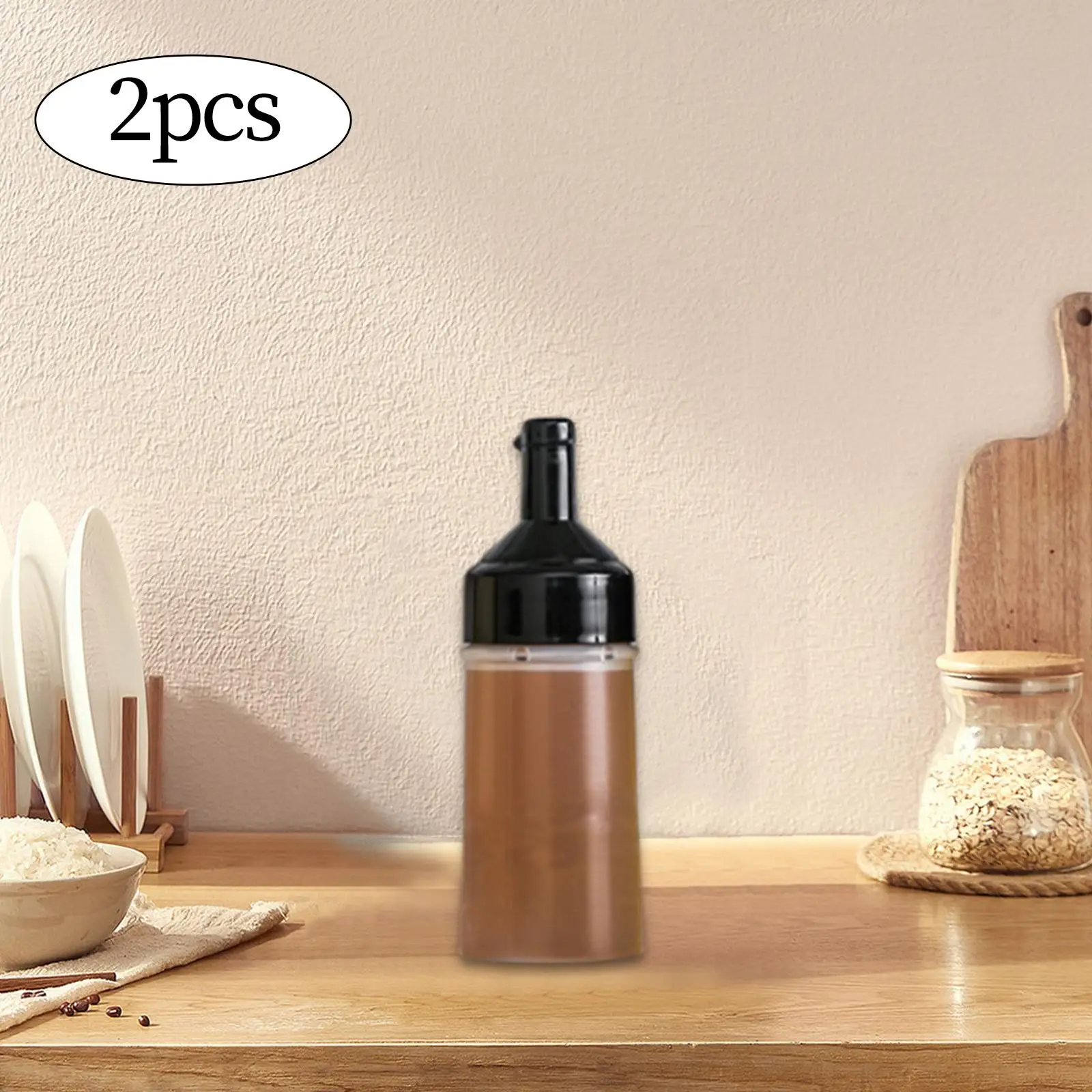 2x Condiment Dispenser Empty Squeeze Bottle for BBQ Restaurant Traveling