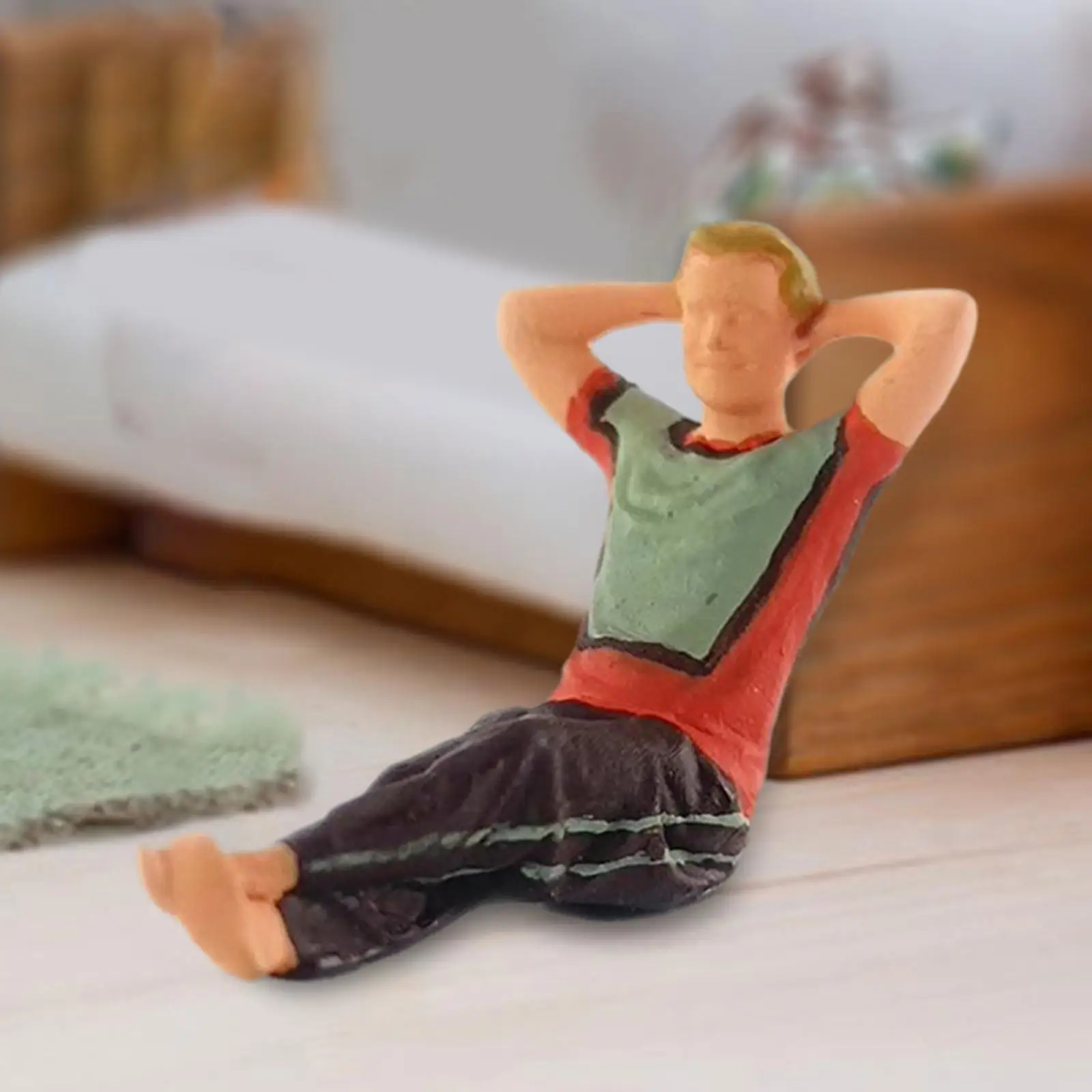 1/64 People Figurines Realistic for Micro Landscape Fairy Garden Model Train