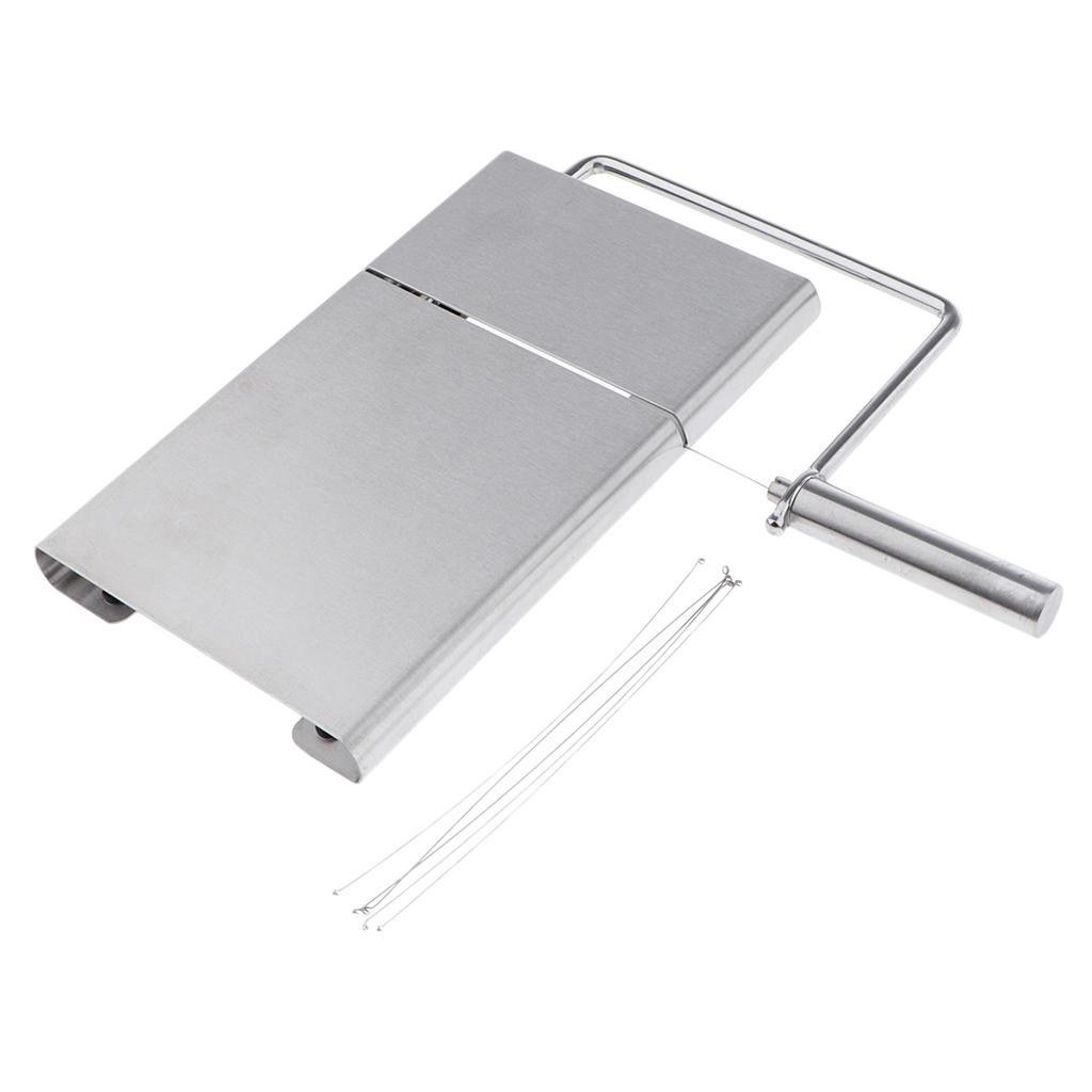 Description Picture 3 of itemStainless Steel Soap Cutter Cutting Tools Rectangle Loaf Mould with Wire for Craft Soap Making, Silver