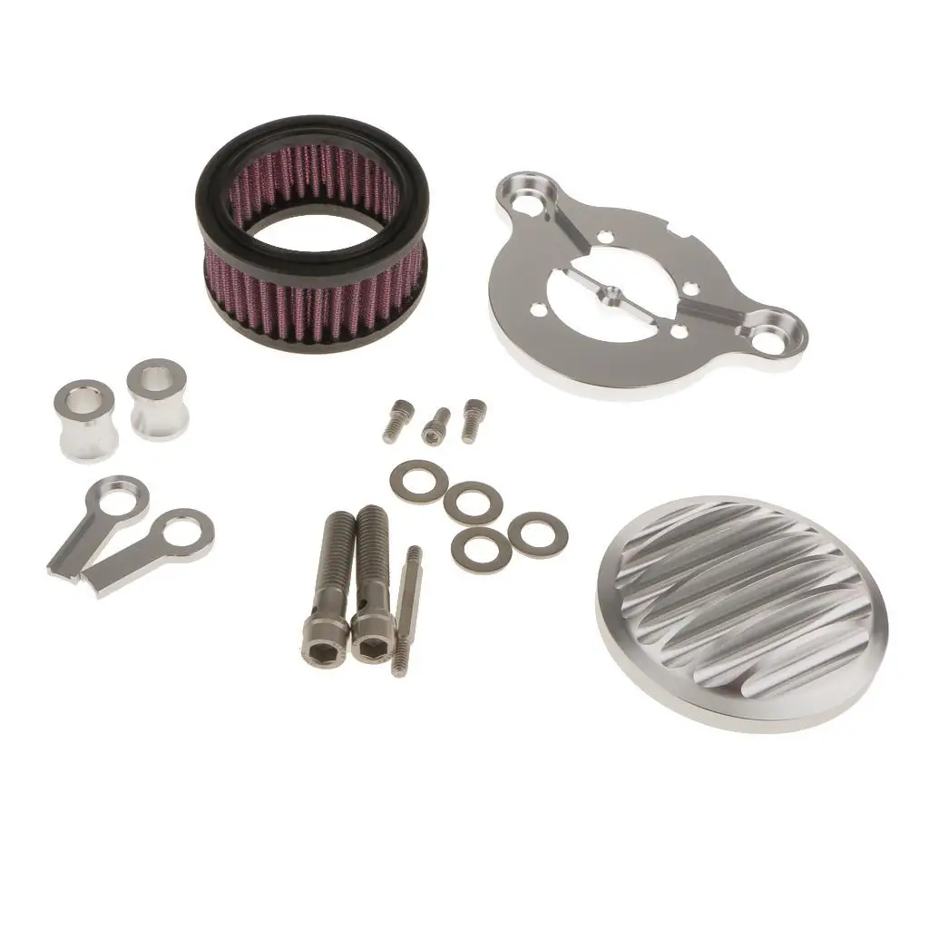dolity Chrome Air Cleaner Intake Filter System for XL883 1200 X48