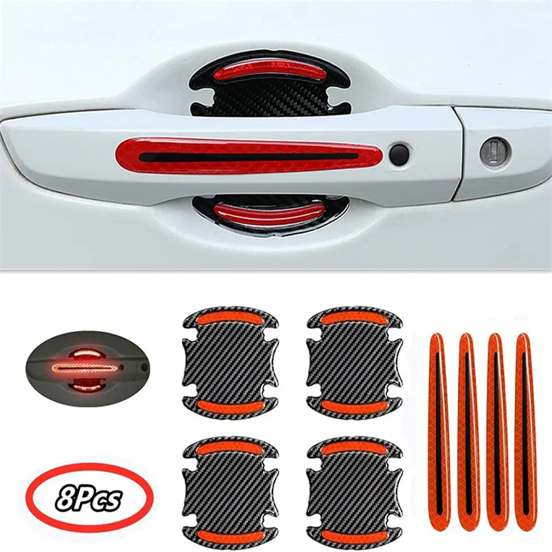 Auto Türgriff Reflektierende Aufkleber Schutz Aufkleber Türgriff Farbe Oberfläche Anti-scratch Reflektierende Aufkleber Auto Zubehör – Detail 13
