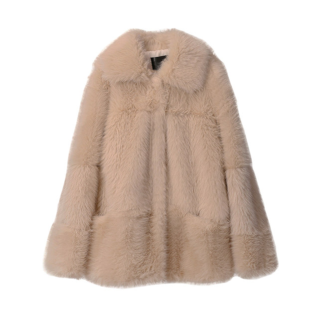 LRYBSA Shaggy Fluffy Faux Fur Coat Solid Color Sweater, Long Sleeve Short  Jacket, Women's Fashion Puffy Overcoat Outwear at  Women's Coats Shop