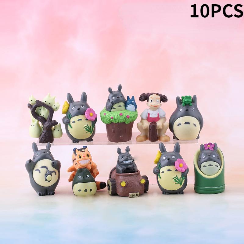 Diverse Totoro Knickknacks Anime Figurines Fairy Garden Micro Landscape Accessories Kawaii Funny Totoro DIY Car/Desk Decoration