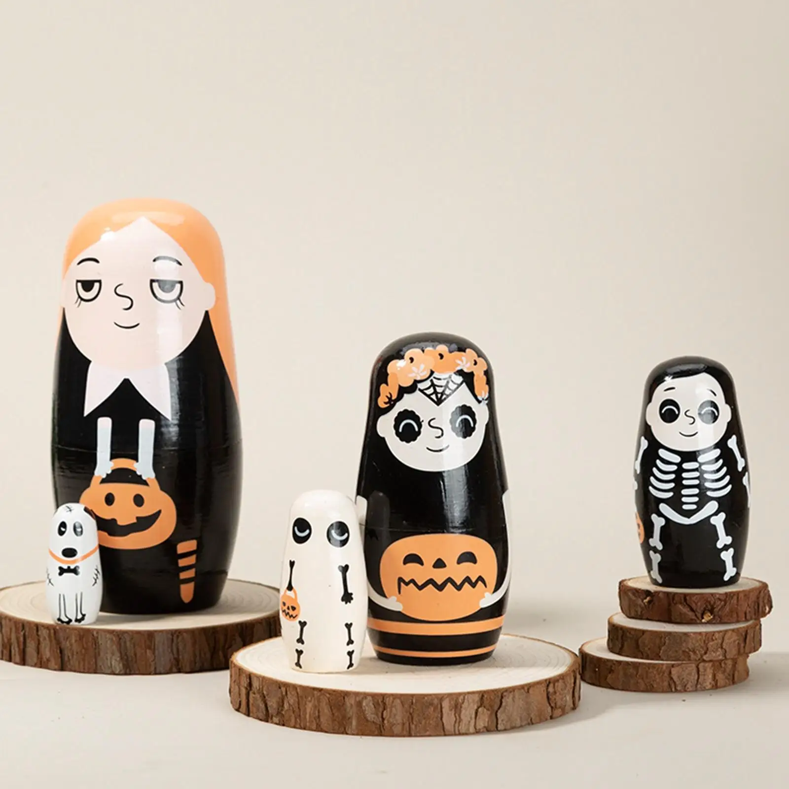 Novelty Nesting Dolls Toy Halloween Decoration for Desktop Living Room