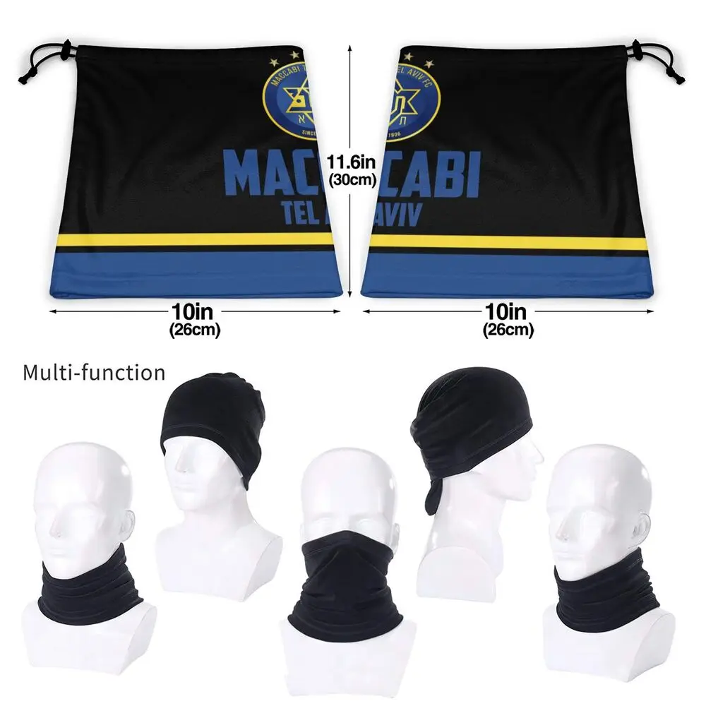 Israel Maccabi Tel Aviv Fc Men&Women Face Mask Balaclavas Seamless Bandana Headwear Neck Warmer Gaiter Outdoor Multi-Functional