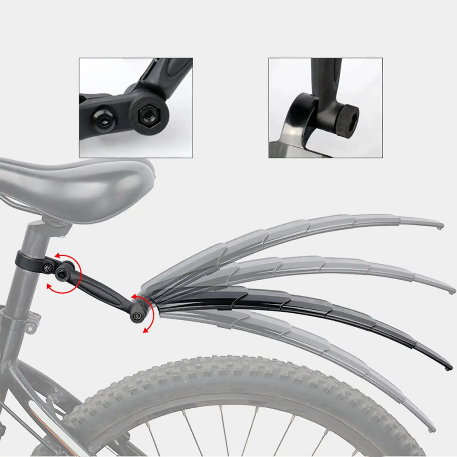 Bicycle Fenders Set Universal Wheel Protector Mudflap Adjustable for Bike