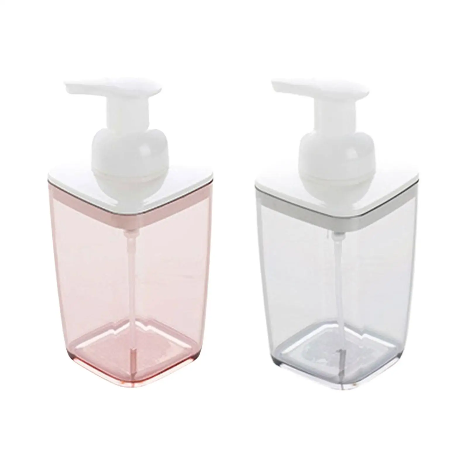 Empty Refillable Pump Bottle Portable Rich Foaming Clear Facial Cleaning Bubble Maker for Shower Room Vanity Countertop Restroom