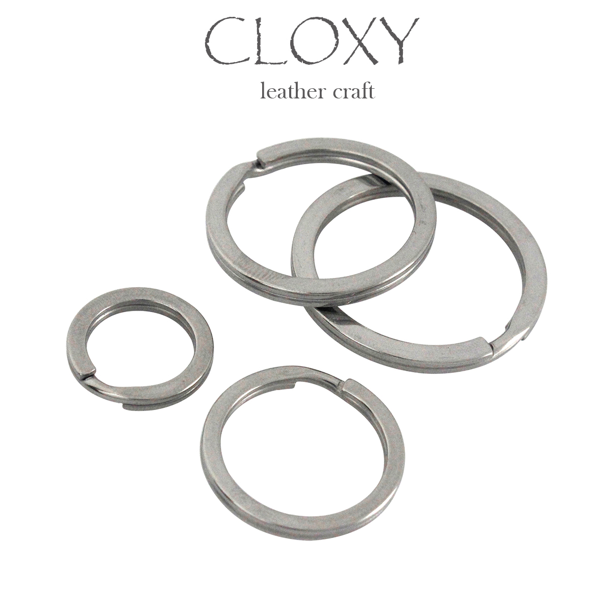 5 stücke Metall Split Ringe Flache-draht Doppel Schleife Schlüsselring 15-38mm Keychain Schlüssel Halter DIY Leder handwerk hardware Edelstahl – Detail 3