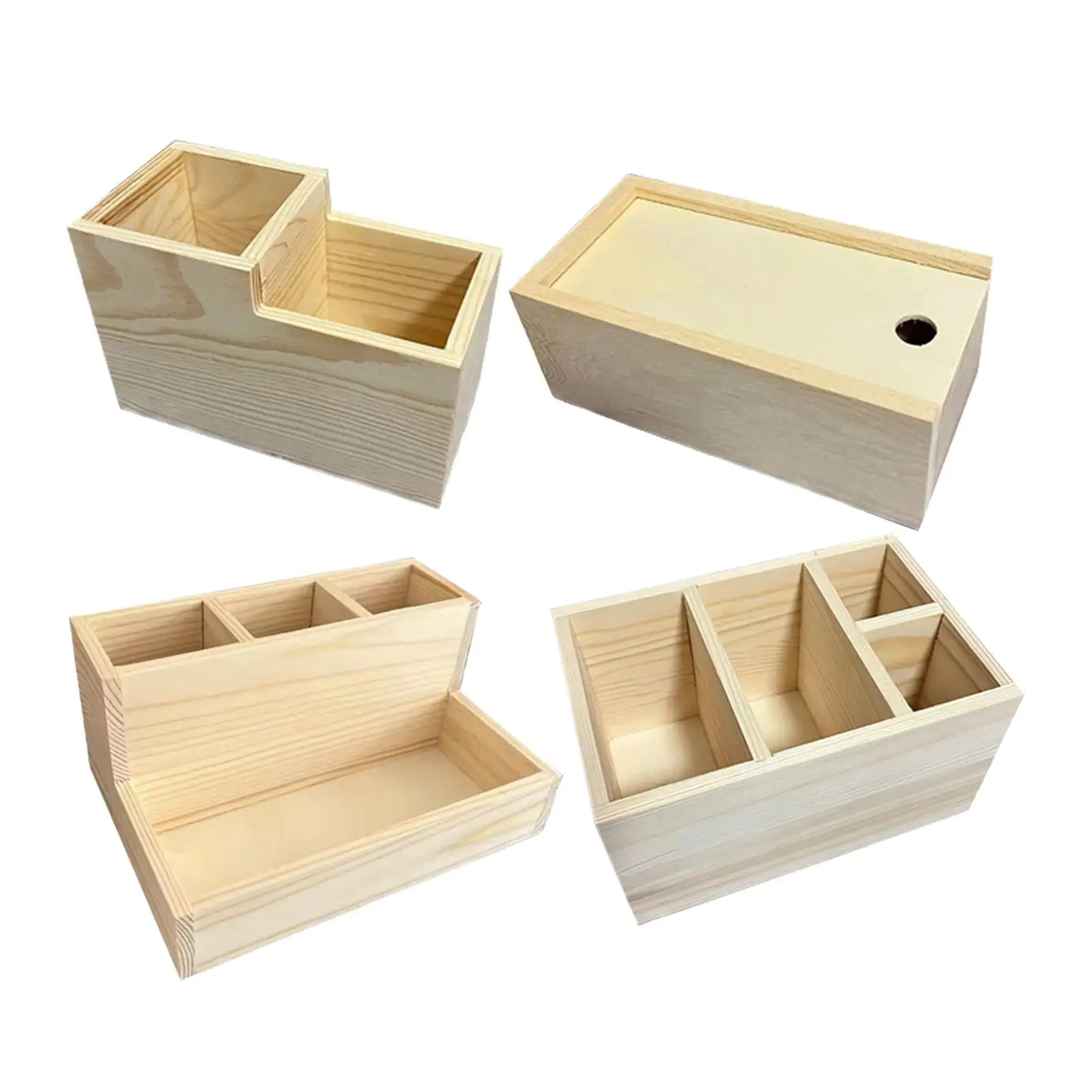 Wooden Makeup Organizer Thick Home for Drawer Kitchen Desktop Office Nail Salon