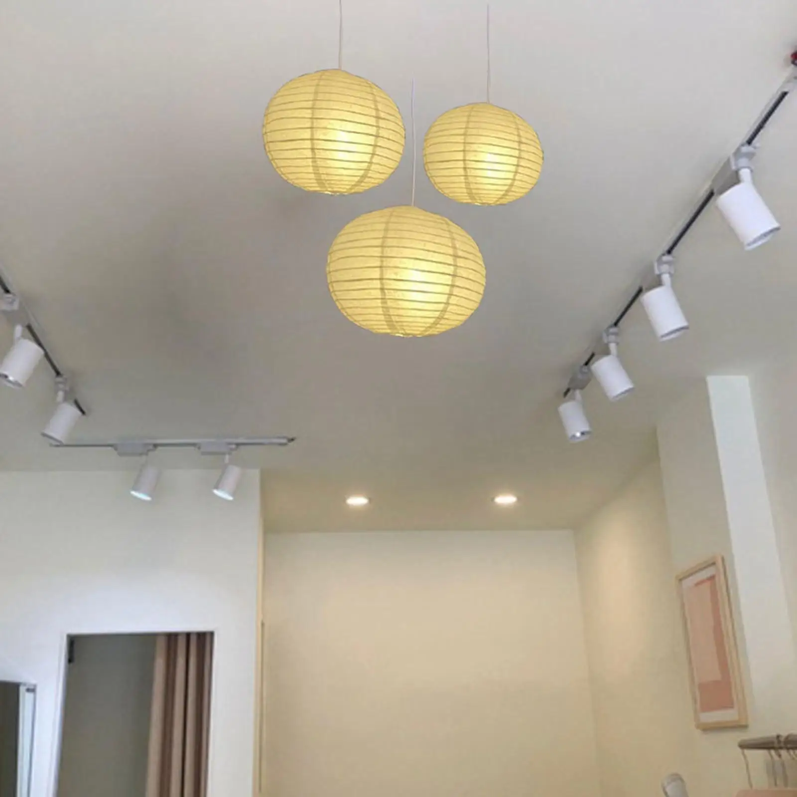 Retro Style Pendant Lamp Shade Ceiling Light Shade Paper Decor Cafe Kitchen