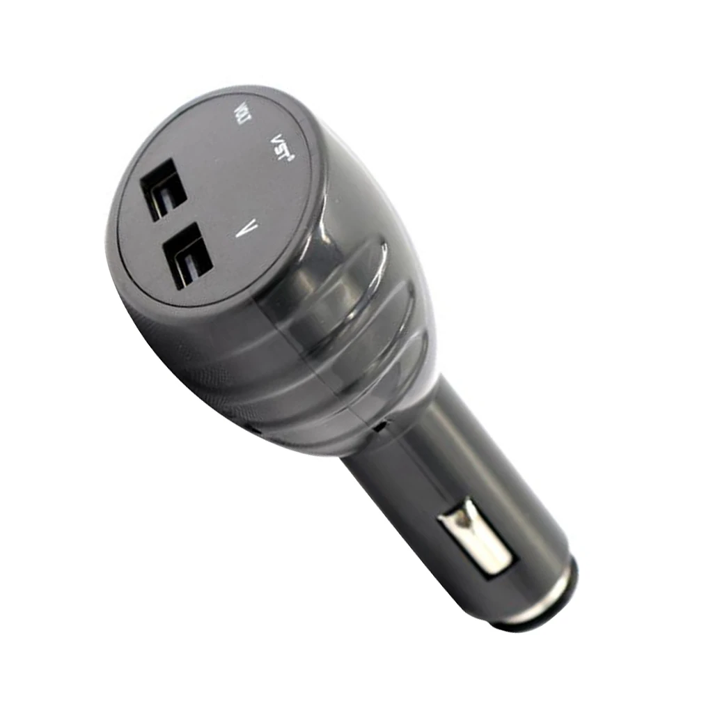 12-24 Cigarette Lighter Socket Dual USB Port Voltmeter for Car Truck