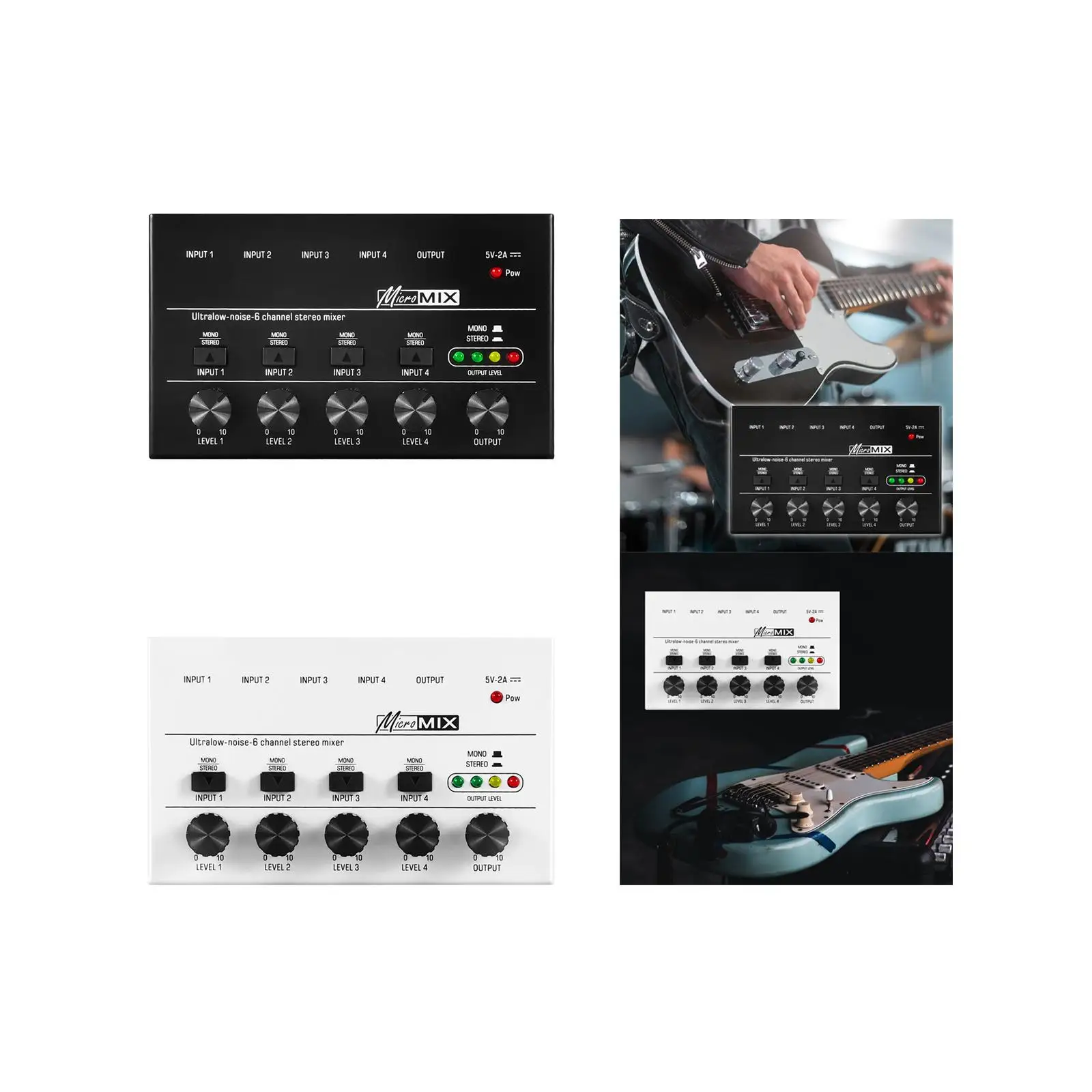 Audio Mixer Equalizer Independent Volume Control Sound Equipment for Outdoor CD Player Computer Studio Stage Phone