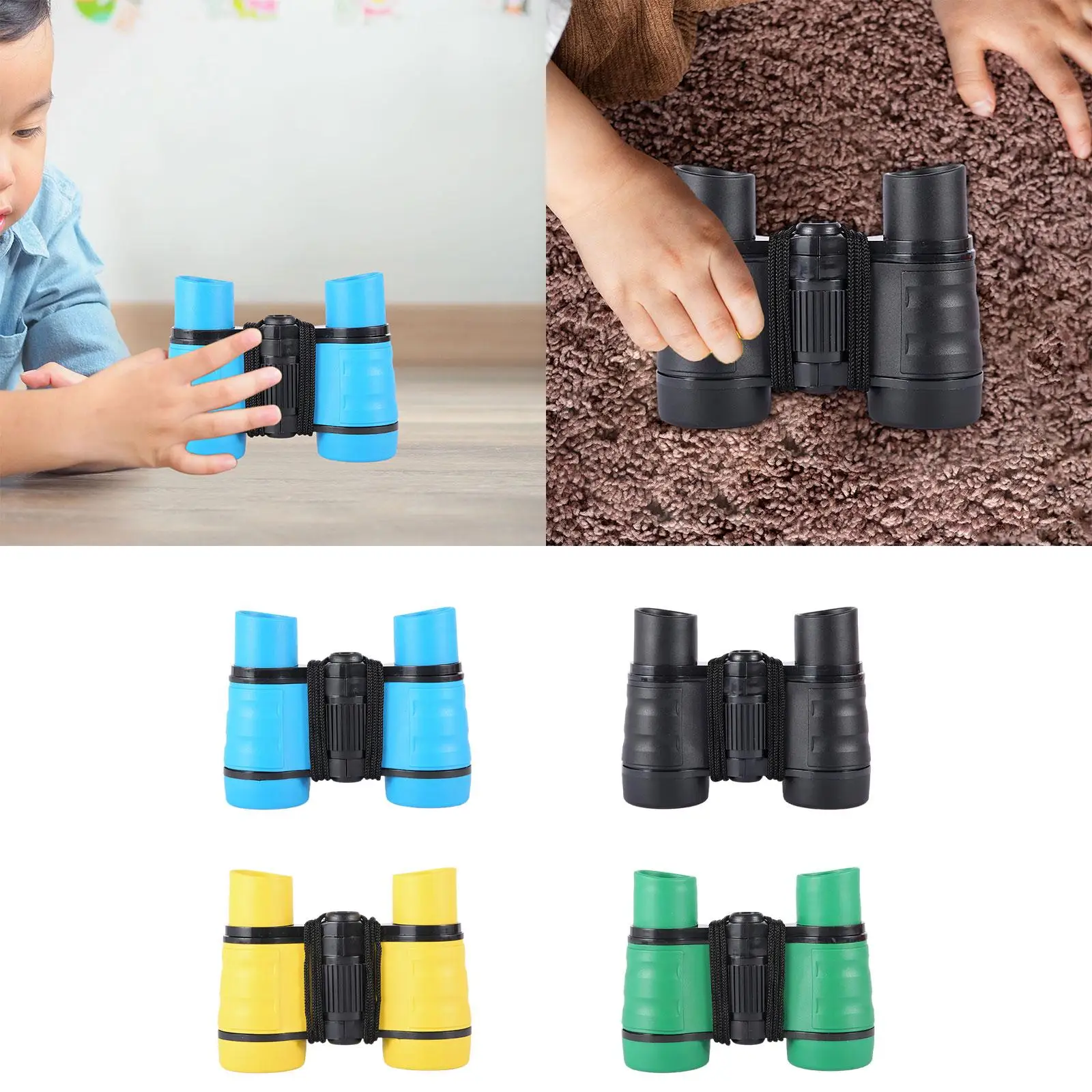 Kids Binoculars Toy 4x30 Bird Watching Telescope Jungle Binoculars Toy for Hunting Camping Presents Science Party Favors