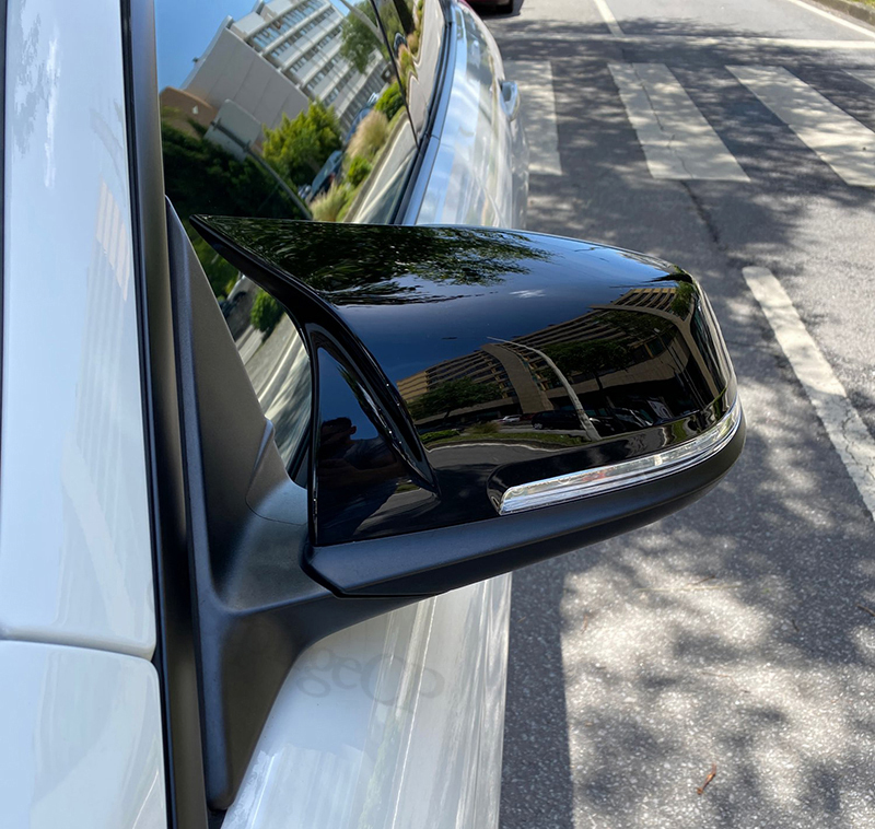 Carbon Fiber Style Black Rearview Side Mirror cover Caps for BMW X1 F48 X2 F39 F40 F53 F44 Z4 G39 Toyota Supra Side Mirror shell