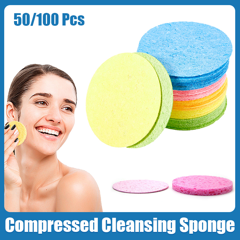 Best of 50 / 100PC Natural Wood Pulp Sponge Cellulose Compress Cosmetic Puff Facial Washing Sponge Face Care Cleansing Makeup Remover Tool Reviews & Tips