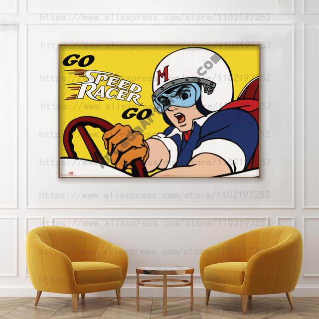 Speed Racer Cartoons' Poster, picture, metal print, paint by TrueBest