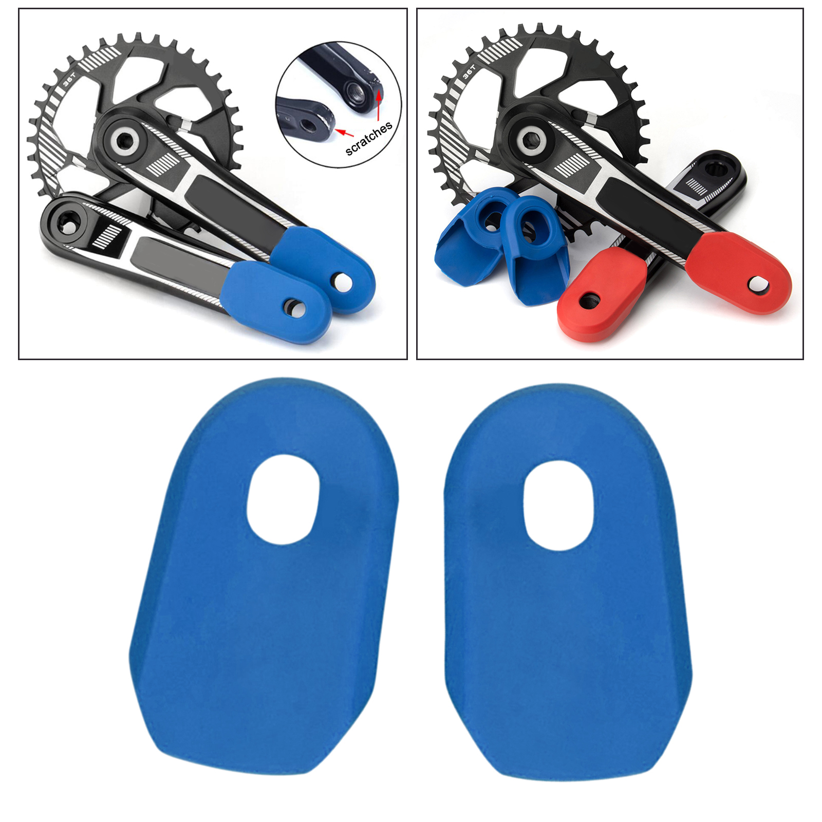 2x Road Bike Crank Arm Protector Crankset Cycling Accessories Bicycle Crank Boots Cover