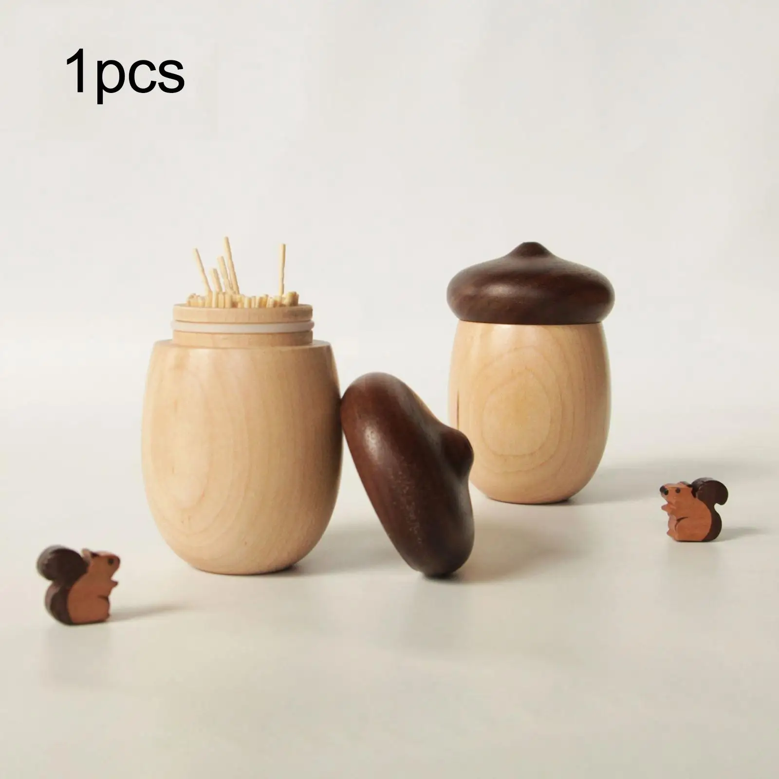 Wooden Toothpick Container Storage Box Organizer for Party Hotels Kitchen