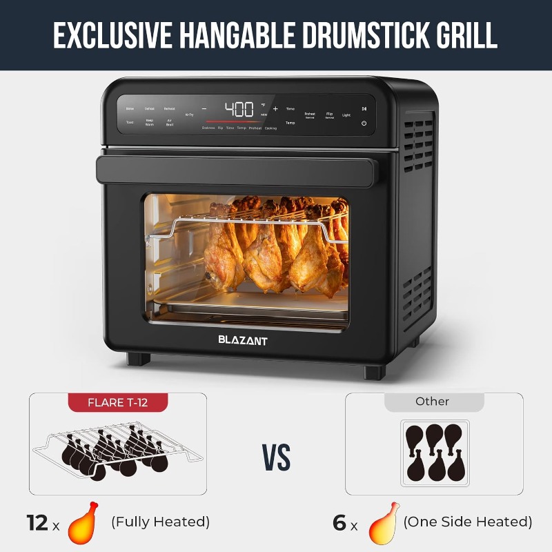 Title 11, Toaster Oven Air Fryer Combo, Countertop 20QT/1...