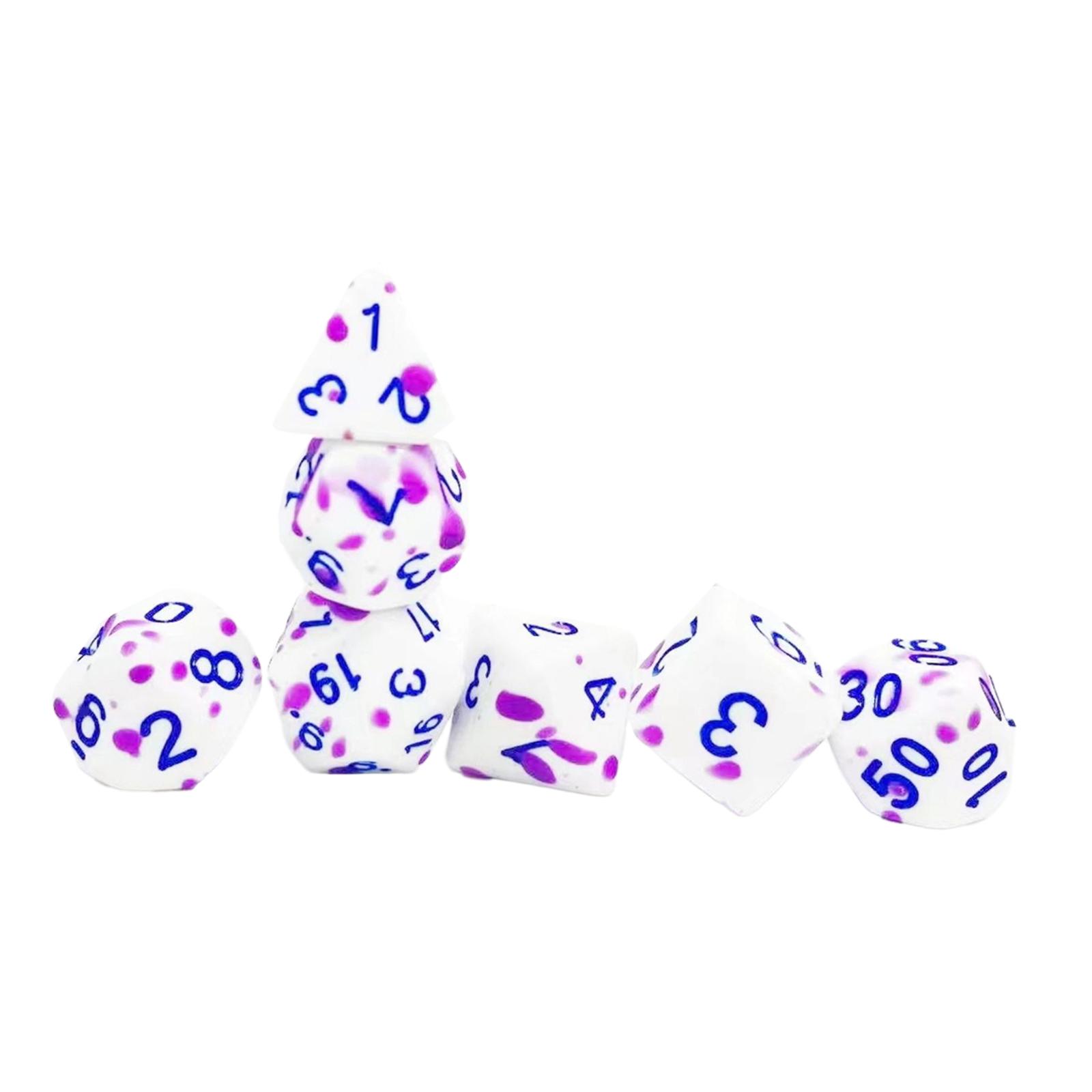 7 Pieces Polyhedral Dice Tabletop Game Family Gatherings Party Gift Role Playing Game Handmade Multisided Dice Table Gaming Dice