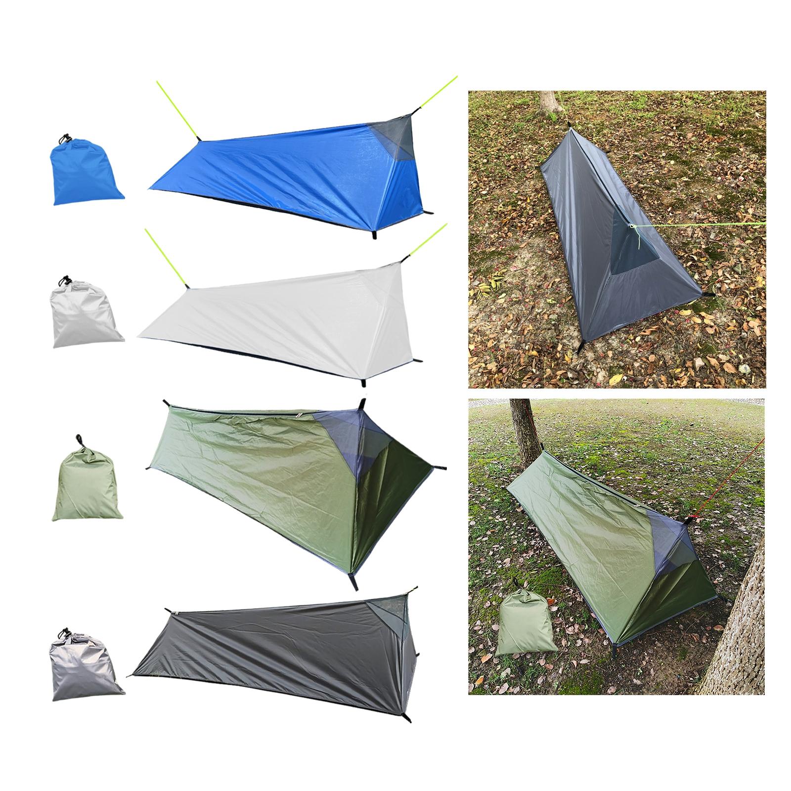 Portable Camping Tent Waterproof Trekking Pole Tent Survival Shelter for Emergency Fishing Outdoor Activities Backpacking Hiking