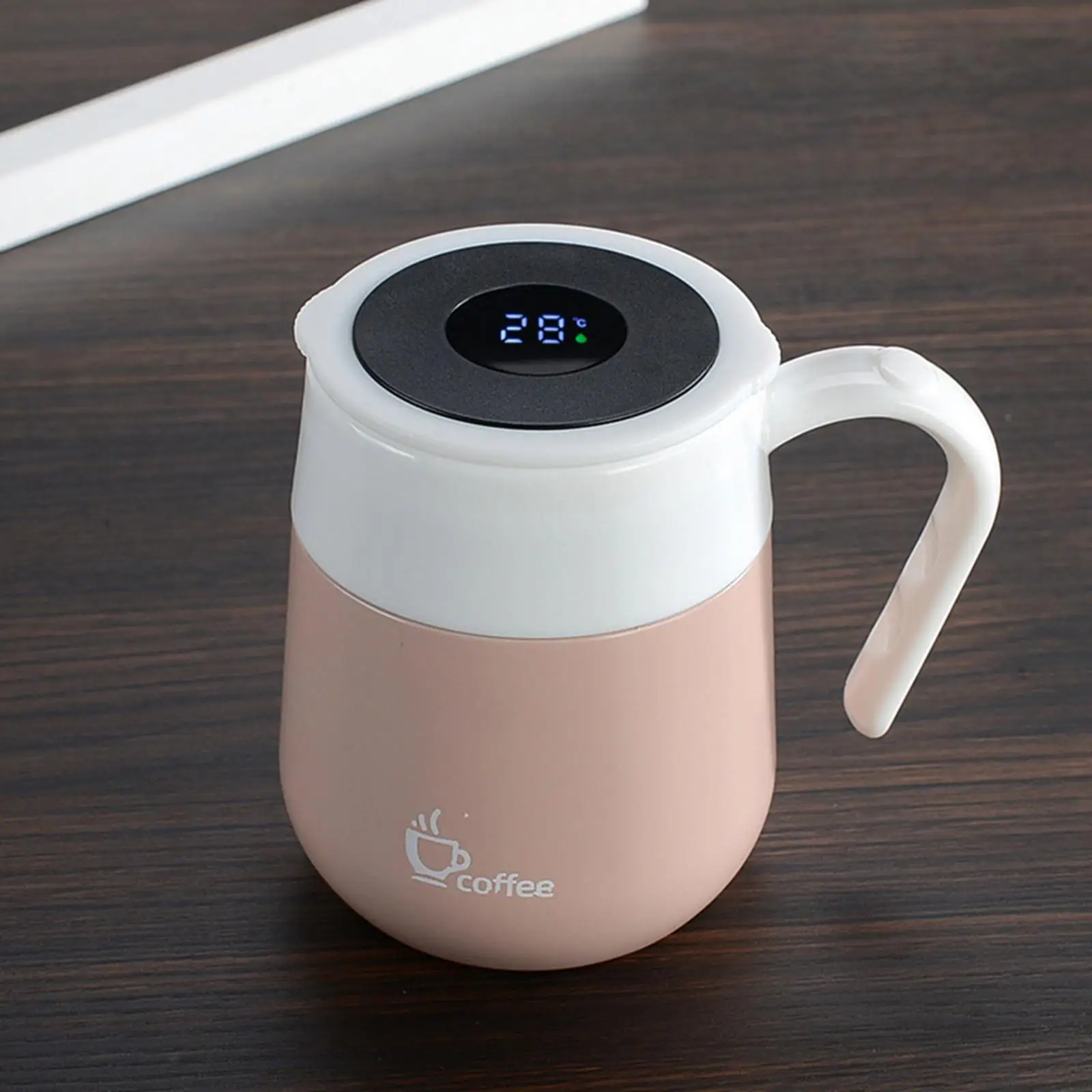Vacuum Insulated Mug, with LED Temperature Display Double Walled 460 Tumbler Drinking Cup for Office 