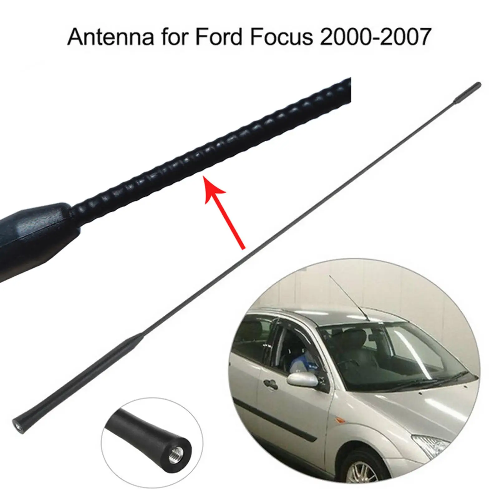 Car Radio roof Antenna, AM FM Antenna Mast Roof Mount for ,with Base with