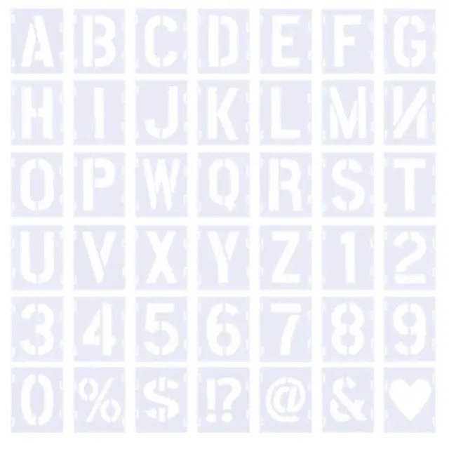 Letter Stencils 2 inch Reusable Letter and Number Stencils Craft