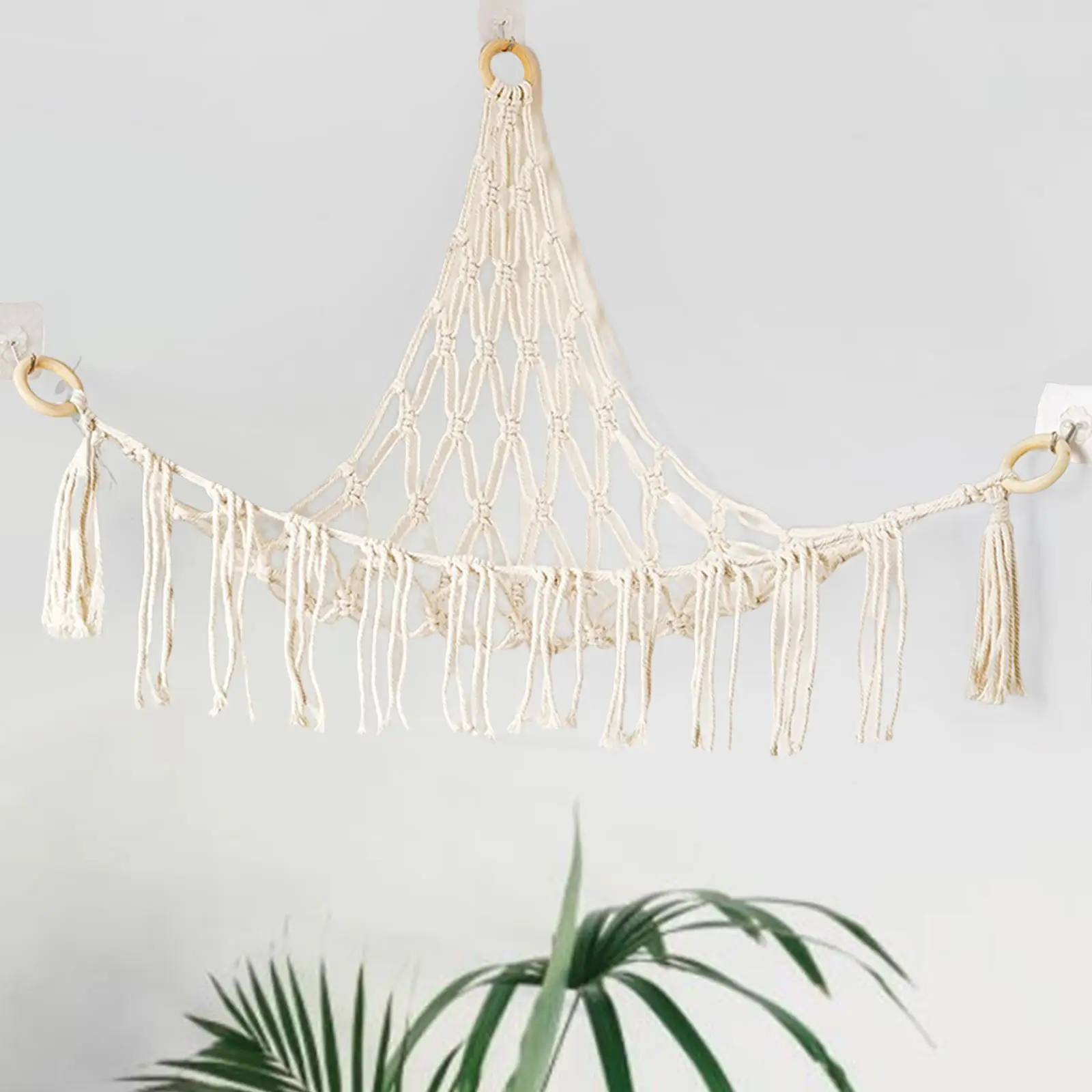 Toy Hammock Holder Hanging Macrame Stuff Display Soft Stuffed Toy Storage Net for Home Bedroom Ornaments Decor Holiday Gifts