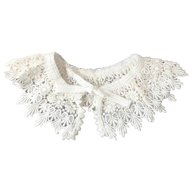 Bavaglino In Pizzo Stile Coreano Per Bambine - Colletto Falso In Cotone, Design Floreale - Foto 14