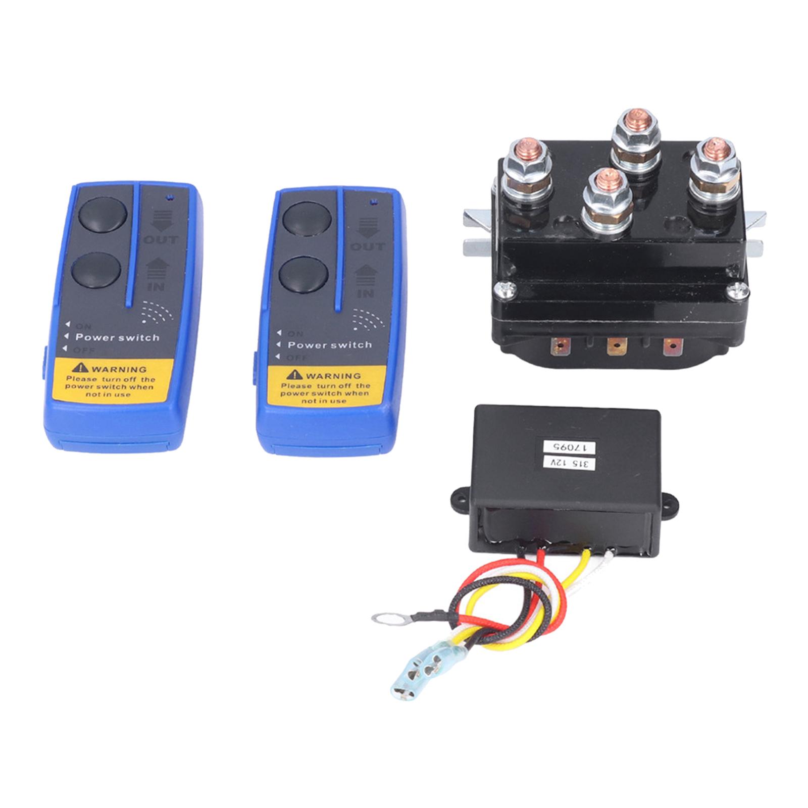 Electric 12V 500A Solenoid Relay Cont tor Wireless Winch Remote Control Kit Professional Fits for ATV UTV Repl es  cessories