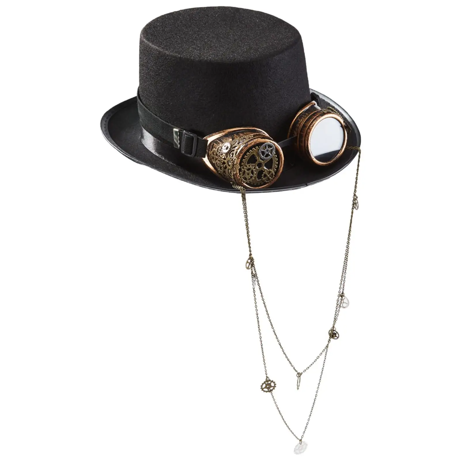 Gothic Steampunk Hat with s  Black Top Hat Accessory  Hat  Removable DIY  Costume Party Industrial Age