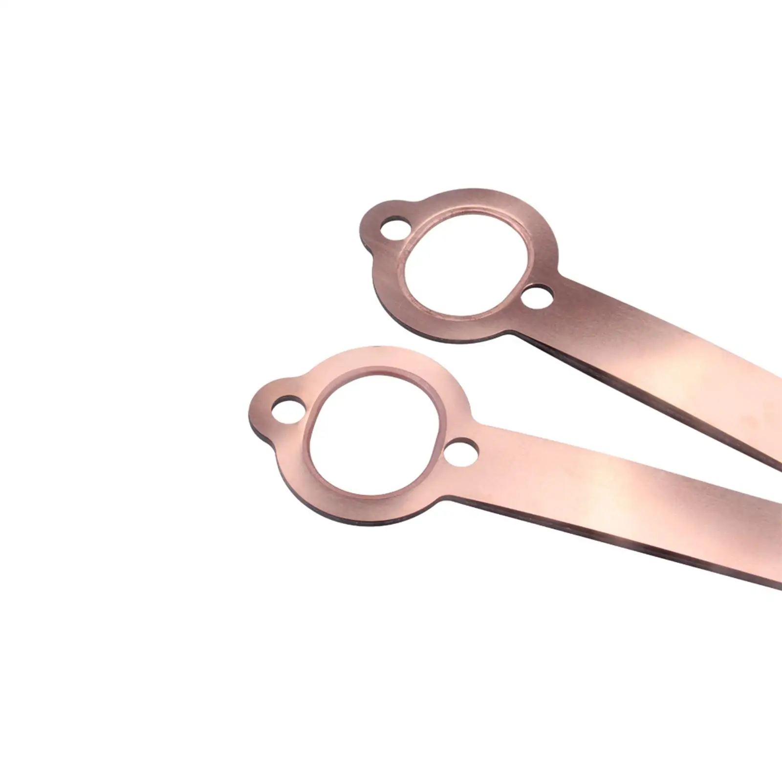 2 Pieces Car Oval Port Sbc Copper Header Exhaust Gaskets, Reusable for