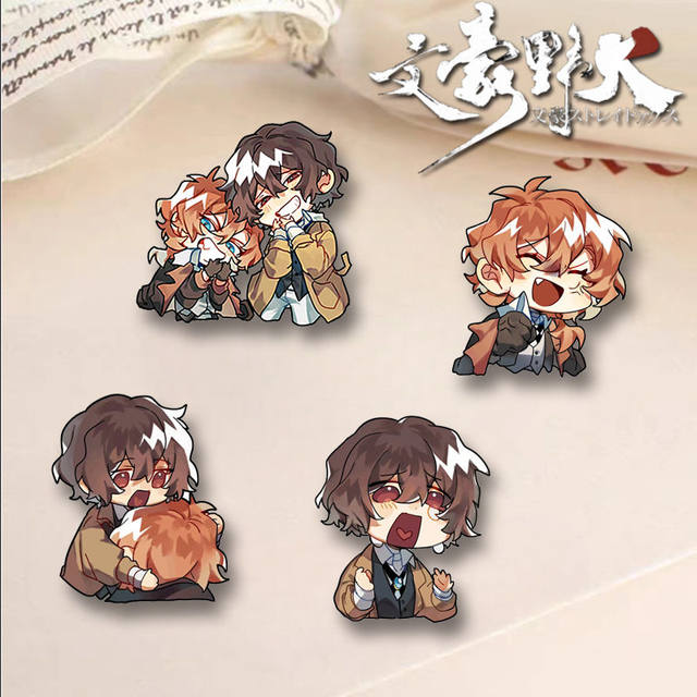 Broche imprimée de beau garçon, Badge en acrylique, Bungou, chien errant  autour de nakakara Nakaya Dazai Osamu - AliExpress