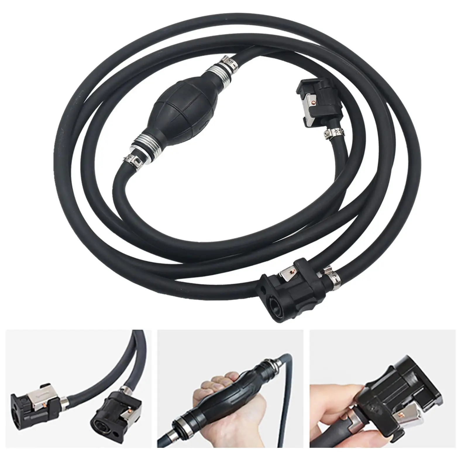 8mm 3.1M Hand Pump Engine Parts Boat Fuel Line Assembly for Motor Vehicle Marine