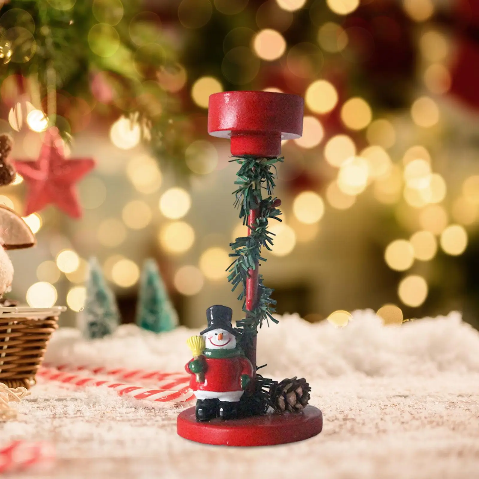 Christmas Taper Candle Holder Party Decoration Iron Table Xmas Pillar Candle Holder Candles Stand Candlestick Christmas Ornament
