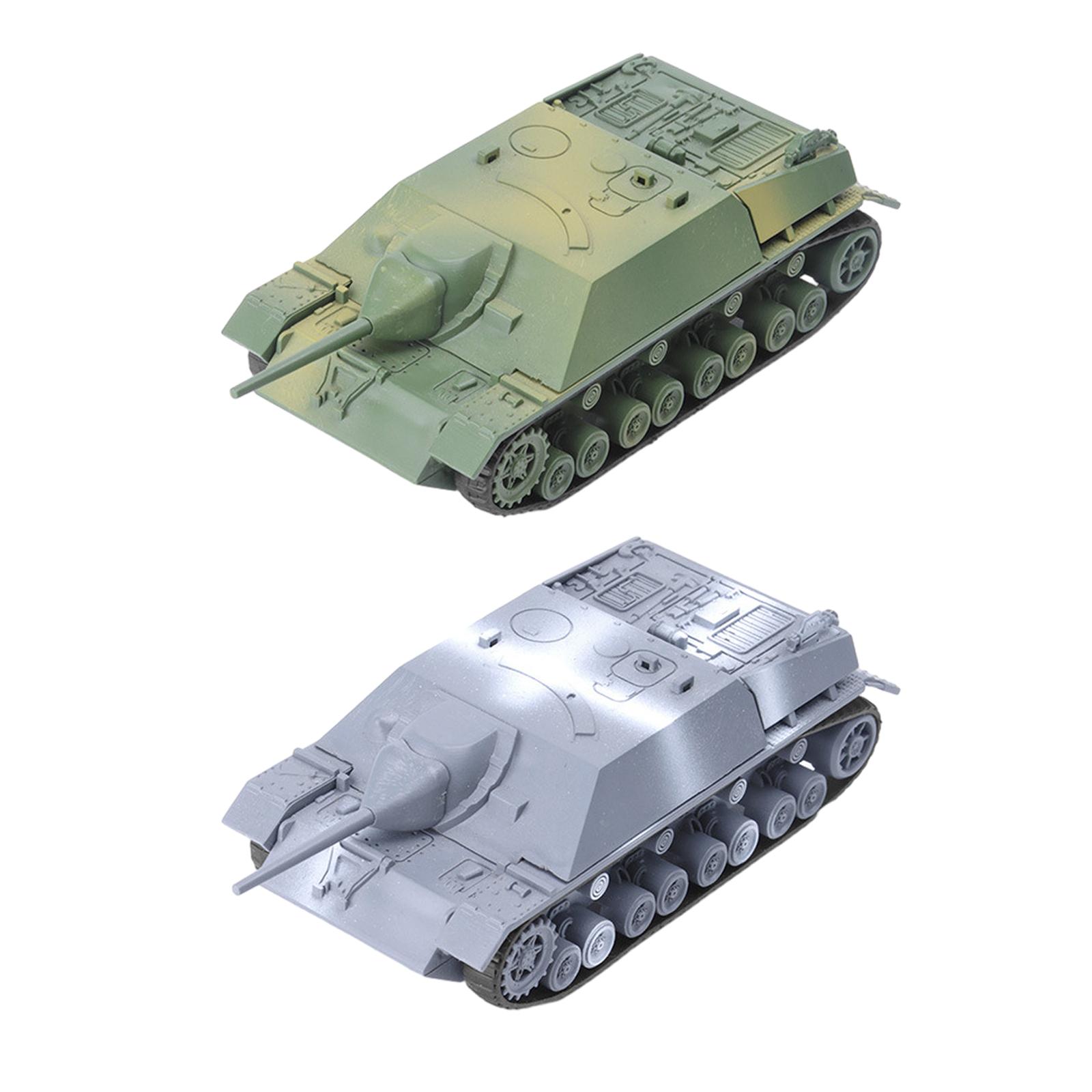 1:72 Scale Armored Tank Model DIY Armored Vehicle Tracked Crawler Chariot for Children Display Boys Table Scene Collectibles