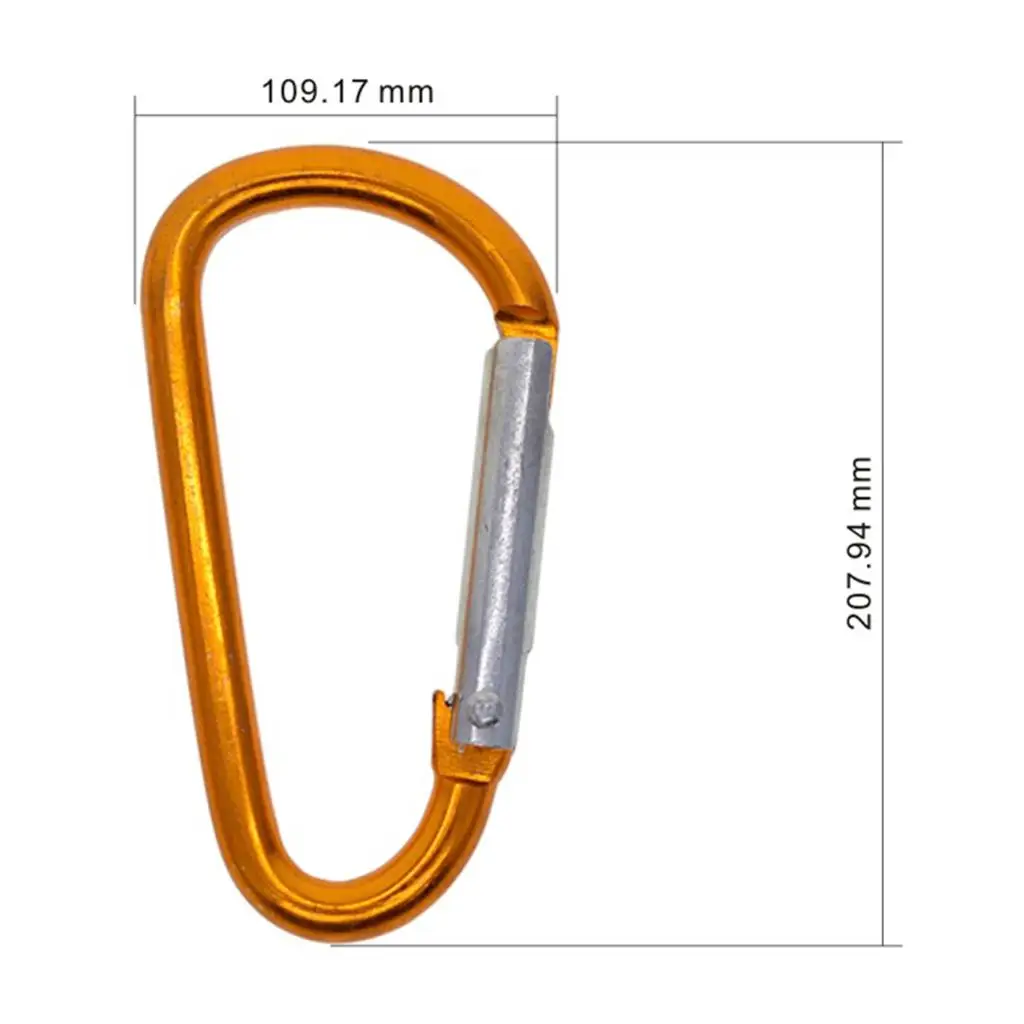 50pcs carabiner key chain D ring snap hook for climbing, camping, hiking