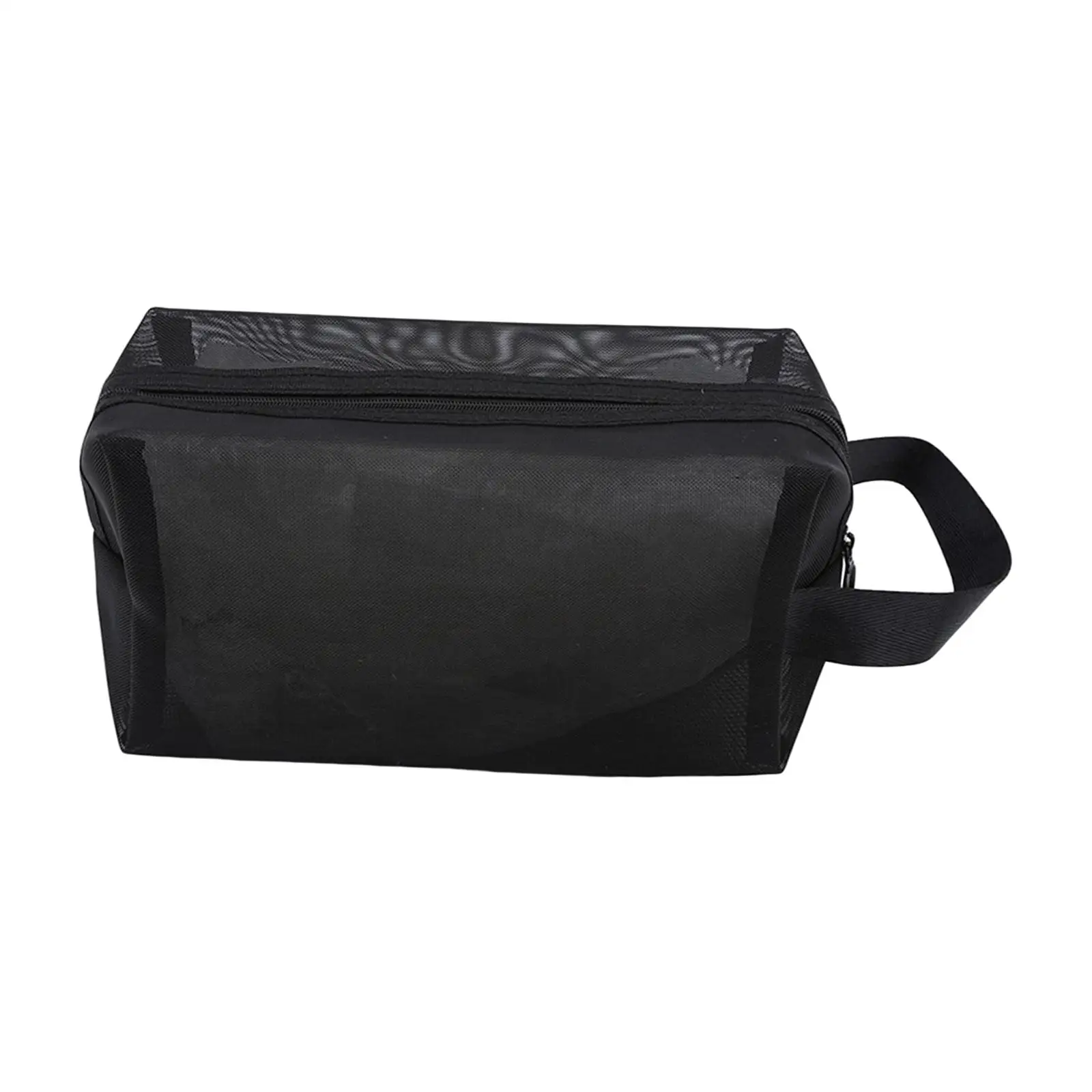 Mesh Cosmetic Bag Multifunction Portable Black for Accessories Bathroom