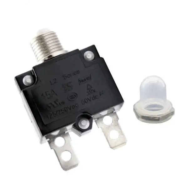  Amp Circuit Breaker Push-Button  with  Terminals And Clear Waterproof Button Cover